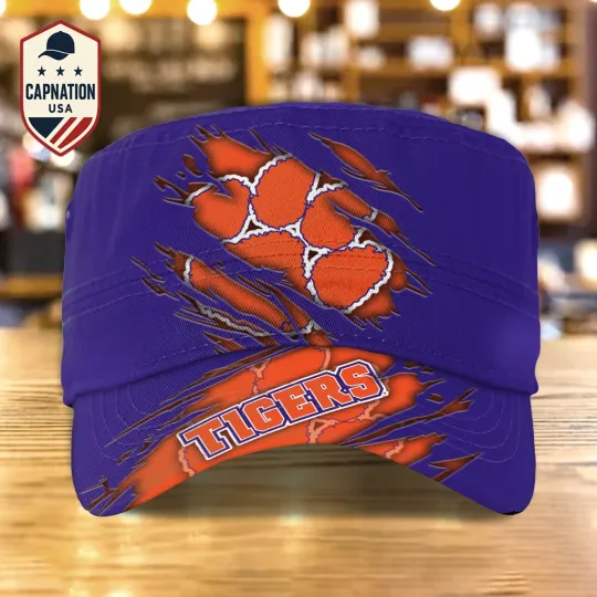 Clemson-Tigers Military Cap Trucker Hat Baseball Cap Army Cap
