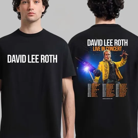 Discover David Lee Roth Live In Concert 2026 Norrth America T-Shirt