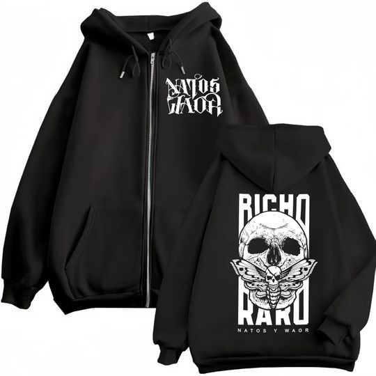 Discover ap Duo Natos Y Waor Merch Zipper Hoodie Gothic Fashion Hip Hop Zip Up Jacket Pullovers Men Women Casual Long Sleeve Sweatshirts