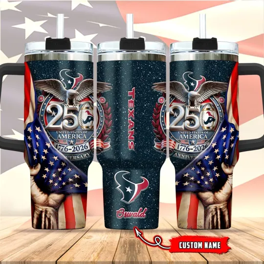 Discover Houston-Football 40oz Stainless Steel H2.0 Flowstate Quencher Tumbler