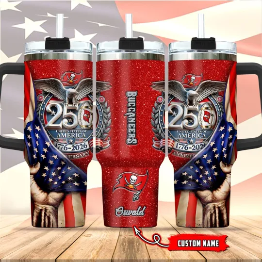 Discover Tampa-Bay-Football 40oz Stainless Steel H2.0 Flowstate Quencher Tumble