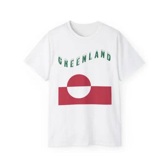 Greenland Flag Ice Waving T-Shirt