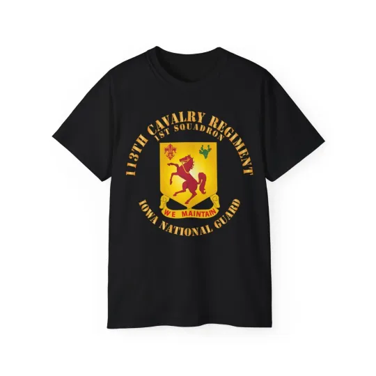 Discover Classic 113th Cavalry Regiment T-Shirt Iowa National Guard