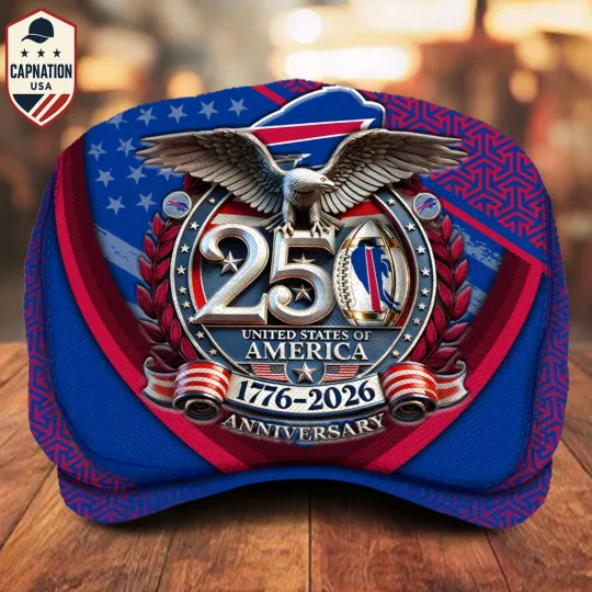 Discover Buffalo-Football Jeff Cap 250th Anniversary USA 1776-2026 Eagle Patriotic Cap