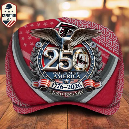 Discover Atlanta-Football Jeff Cap 250th Anniversary USA 1776-2026 Eagle Patriotic Cap