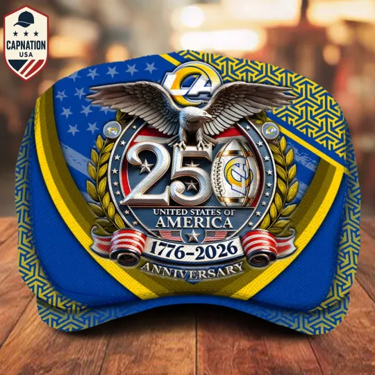Discover Los Angeles-Football Jeff Cap 250th Anniversary USA 1776-2026 Eagle Patriotic Cap