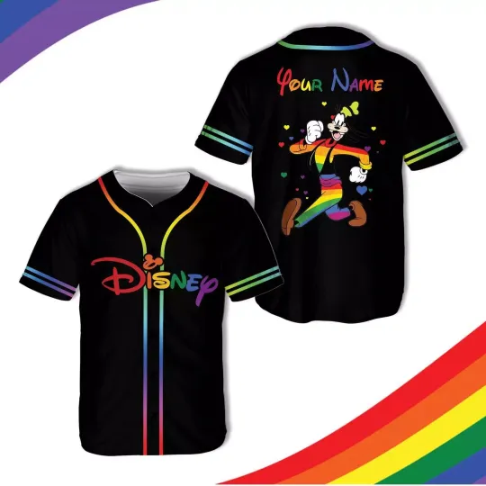 Discover Personalized LGBTQ Goofy Gay Lesbian Support LGBT Pride 3D Baseball Jersey Shirt