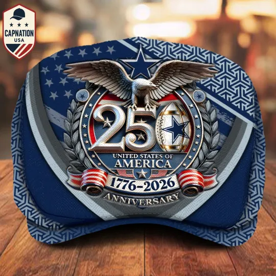Dallas-Football Jeff Cap 250th Anniversary USA 1776-2026 Eagle Patriotic Cap