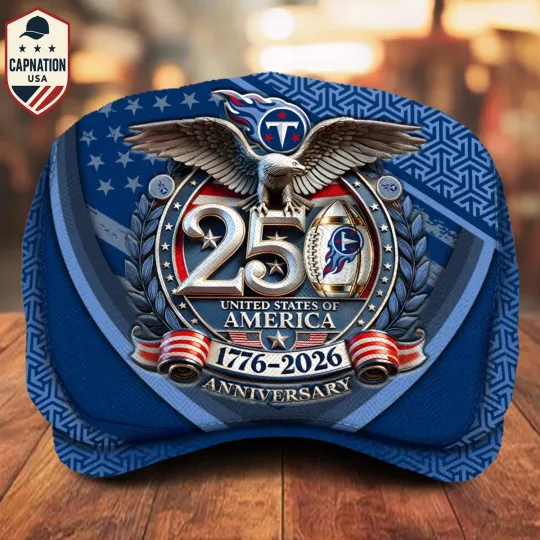 Discover Tennessee- Football Jeff Cap 250th Anniversary USA 1776-2026 Eagle Patriotic Cap