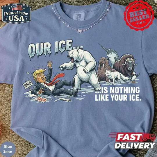 Discover Gildan Tee Greenland Animals Protest Tee, Anti Trump T-Shirt