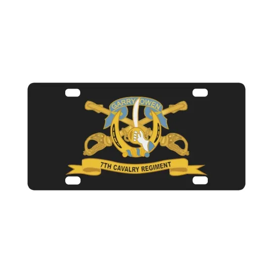 Army 7th Cavalry Regiment Ribbon License Plate