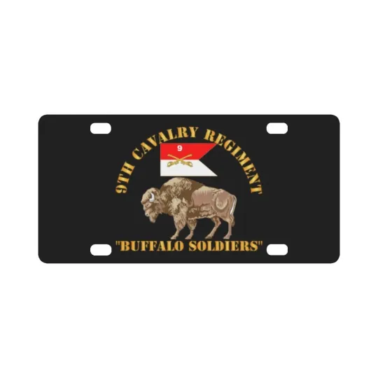 Discover Army 9th Cavalry Regiment License Plate Buffalo Soldiers
