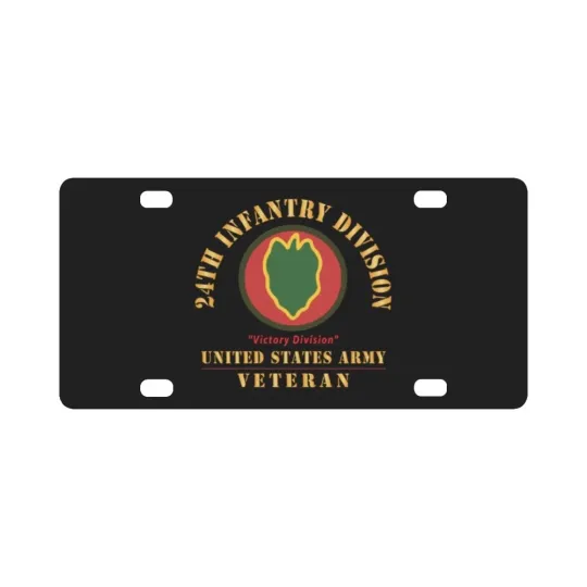 Discover Classic Army License Plate 24th Infantry Division Victory Division