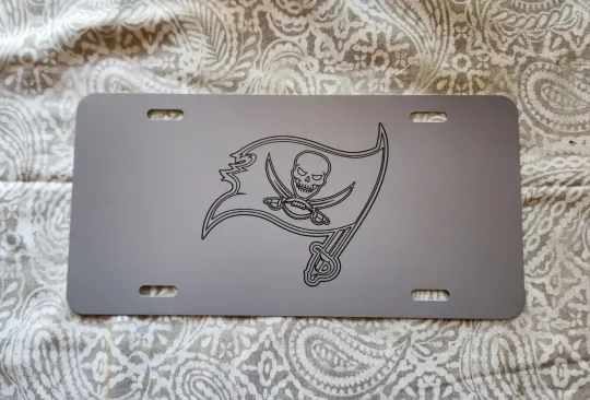 Discover Tampa Bay Buccaneers football Football Metal Novelty License Plate Tag 6x12 Inches