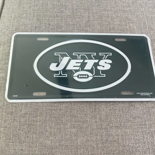 Discover New York Jets football Football Metal License Plate - Auto Tag - Vanity Plate