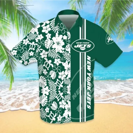 Discover New York Football Jetss Team Hawaiian Shirt Short Sleeve Adult