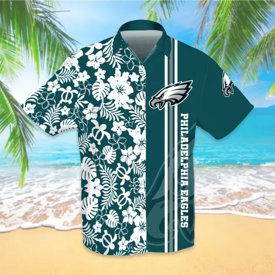 Discover Philadelphia Football Eagless Team Hawaiian Shirt Short Sleeve