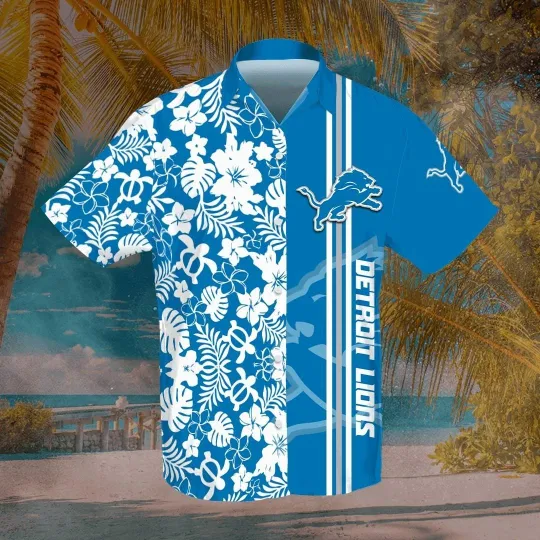 Discover Detroit Football Lionss Team Hawaiian Shirt Short Sleeve Adult