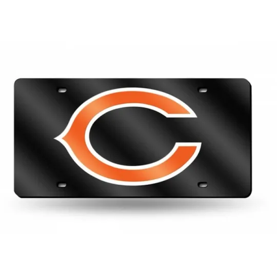 Discover chicago bears football football team logo c blue laser license plate usa made