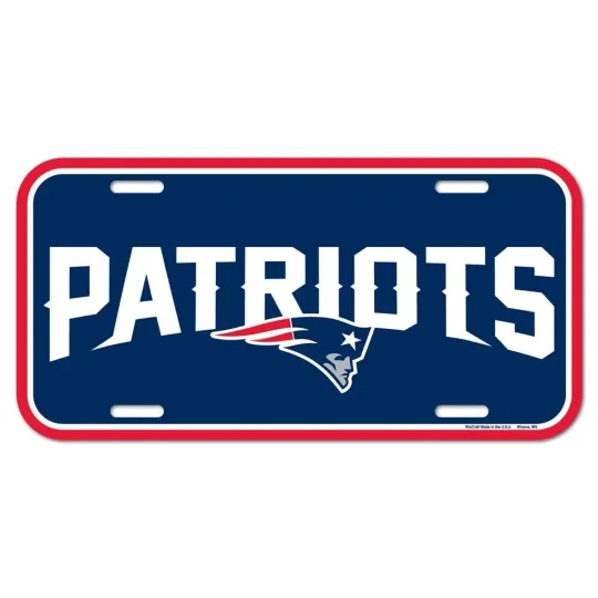 Discover New England Patriots License Plate