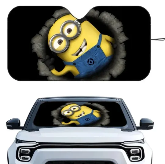 Discover Despicable Me Minions Movie Cartoon Car Sunshade, Windshield Cover SunShade