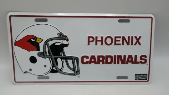 Discover Phoenix Cardinals Metal Embossed Front License Plate