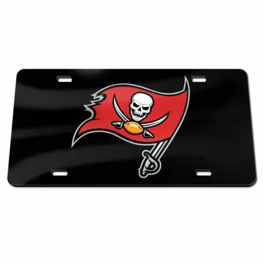 Tampa Bay Buccaneers License Plate Football Acrylic Licensed