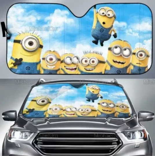 Discover Despicable Me Minions Movie Cartoon Car Sunshade, Windshield Cover SunShade