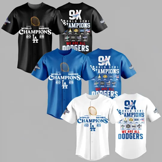 Discover We Are Dodgersss 9x World Champions Jersey, World Series Champions 2025 Baseball