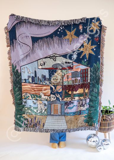 Discover Eras House Woven Blanket | Fan Art Tapestry Inspired by Music