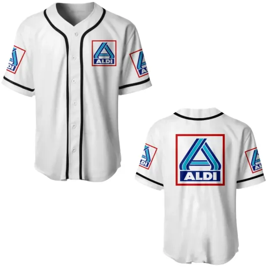 Discover Aldi Food Logo Chain Restaurant Baseball Jerseys, Trending Shirt, Gift For Him