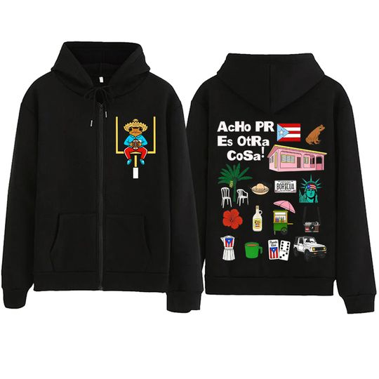 Bad-Bunny Benito Bowl HalfTime Show 2026 Zipper Hoodie Man Woman Harajuku Pullover Tops Long Sleeve Streetwear Sweatshirt