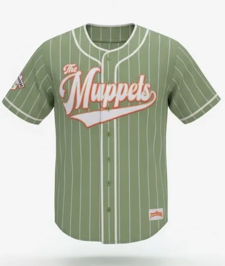 The Muppets Kermit Striped Baseball Jersey