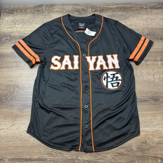 Black Baseball Jersey Saiyan Dragon Ball Z