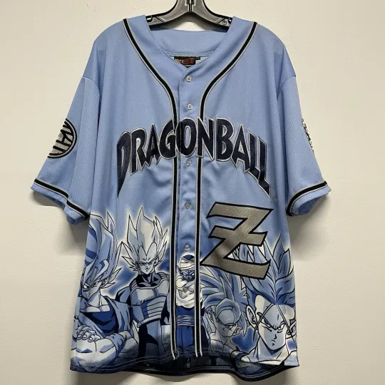 Vintage Y2K 2002 Dragon Ball Z Anime Promo Baseball Jersey