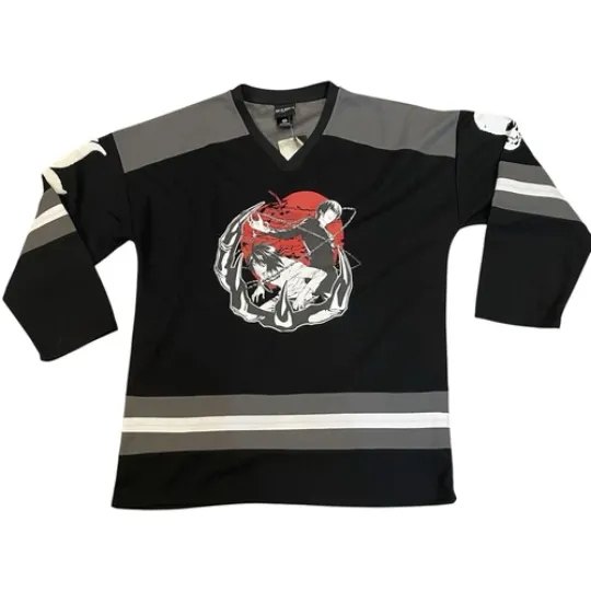 Discover Death Notte Light & L Hockey Jersey  Anime