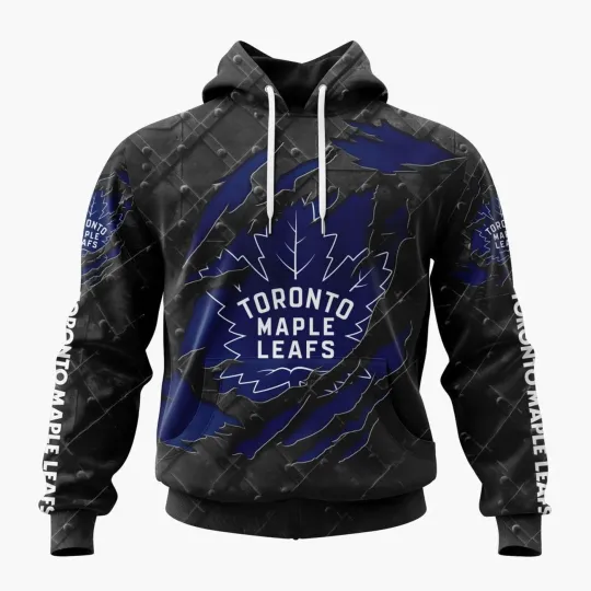 Discover Personalized Toronto Maple Leafs Hoodie Special Black Metal Design