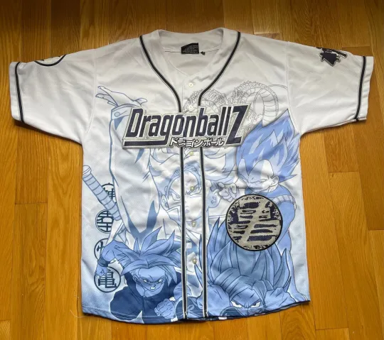 Vintage 2002 Dragon Ball Z Baseball Jersey Goku Vegeta And Friends DBZ