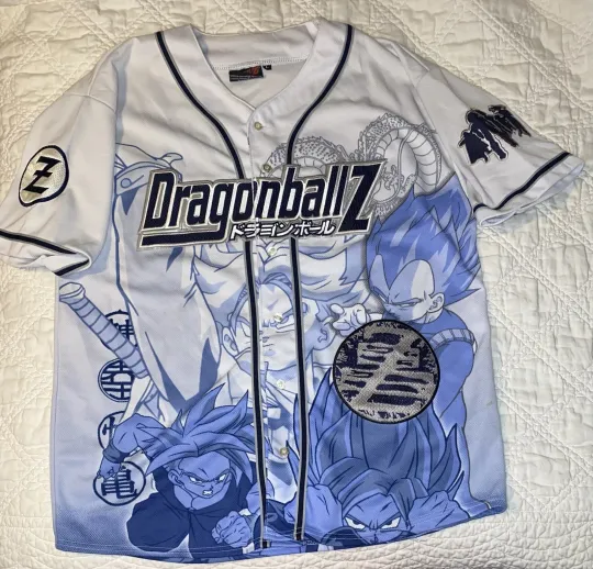 Dragonball Z Baseball Jersey Goku Vegeta 2002 VTG