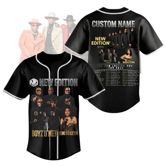 Custom The New Edition Way Tour 2026 Baseball Jersey, New Edition Shirt, Retro R&B Concert Tee, NE Concert Merch, NE4LIFE Tour, Music Fan