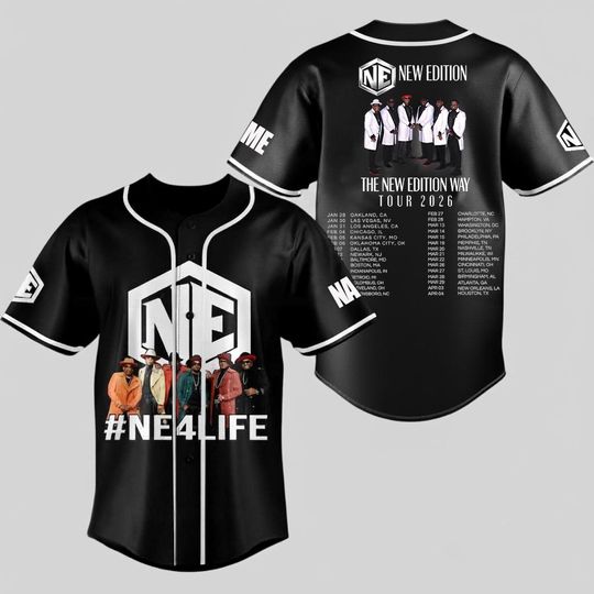 Personalized New Edition Baseball Shirt, The New Edition Way Tour 2026 Shirt, New Edition NE Jersey