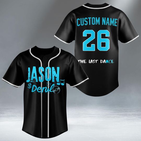 Discover Custom Jason Derulo Concert World Tour 2026 Baseball Jersey, The Last Dance Inspired Music And Concert Lover Tee, Music Fan