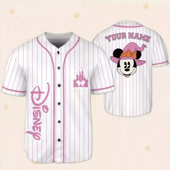 Discover Personalized Minnie Mouse Witch Happy Halloween 3D BASEBALL JERSEY SHIRT