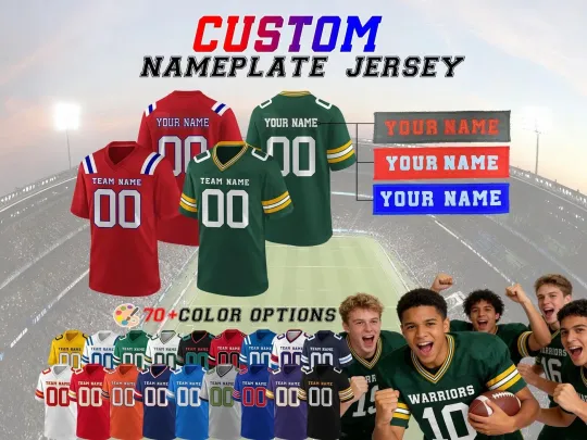 Discover Custom Mesh Football Jerseys Personalized Name Number Logo, Shirt Team Uniform