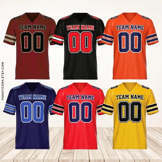 Discover Personalized Football Jersey Man Short Sleeves  Mesh Jersey For Men Polyester F5