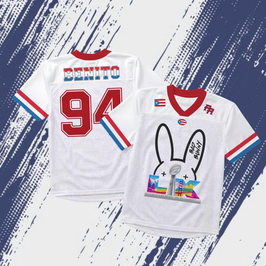 Discover Puerto Rico Team #94 Football Jersey, Mesh Jersey, Sports Shirt, Fan Apparel