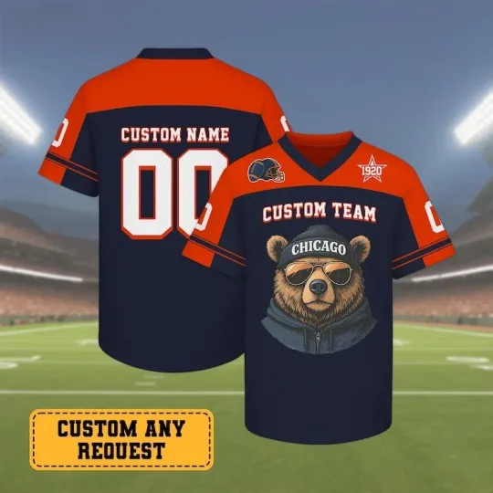 Discover New Chicago state bear Personalized Mesh Bird Eye Football Jersey