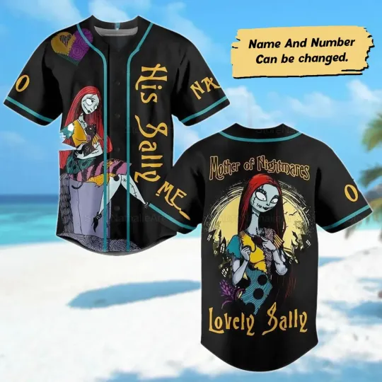 Discover Lovely Sally The Nightmare Before Christmas 3D Baseball Jersey Shirt