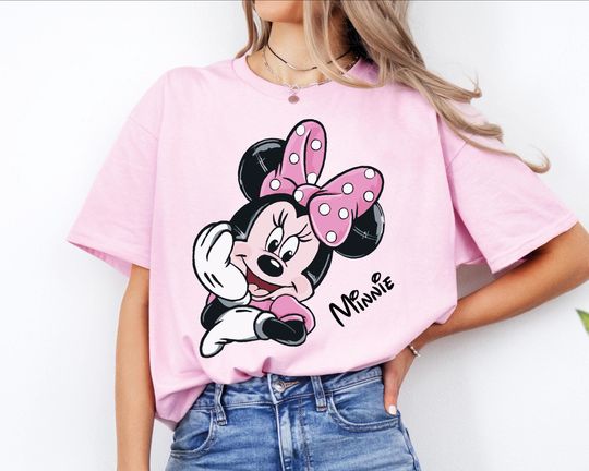 Discover Cute Pink Mini Mouse Shirt, Disney Girls Trip Shirt, Matching Minnie Ears Shirt, Disneyland Magical Vacation Outfit