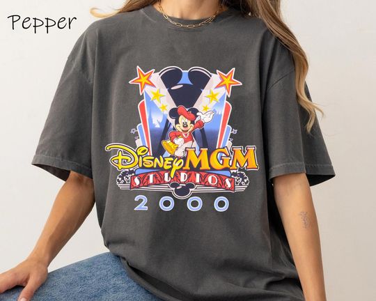 Discover Retro Mickey Mouse Mgm Studios Comfort Colors Shirt, Disney Theme Park T-shirt, Mickey Mouse Shirt, Disneyland Family Trip, Magic Kingdom